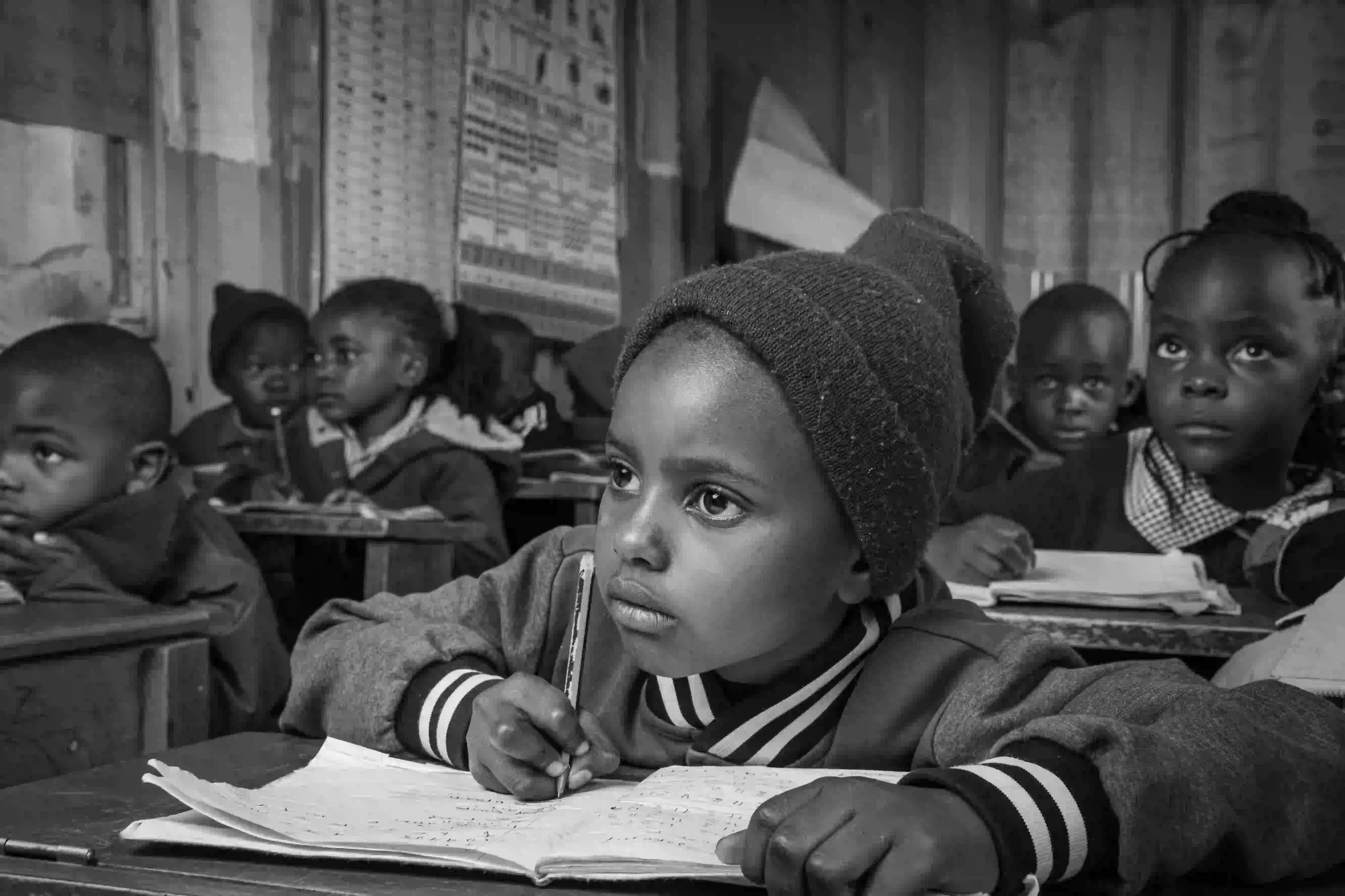 Learners in a Kenyan classroom